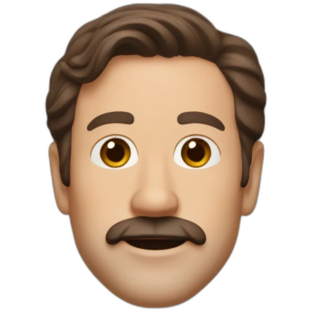 Ted lasso head brown hair emoji