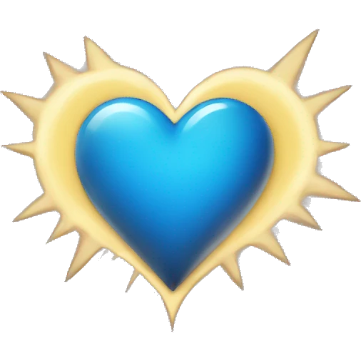 Heart blue with spark emoji