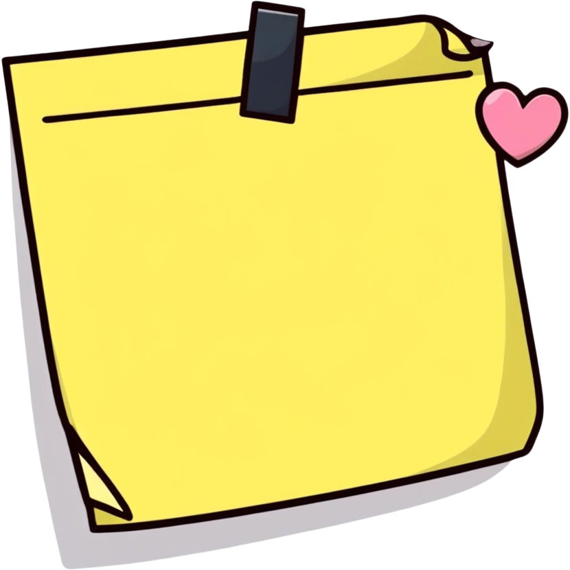 heart-shaped sticky note emoji
