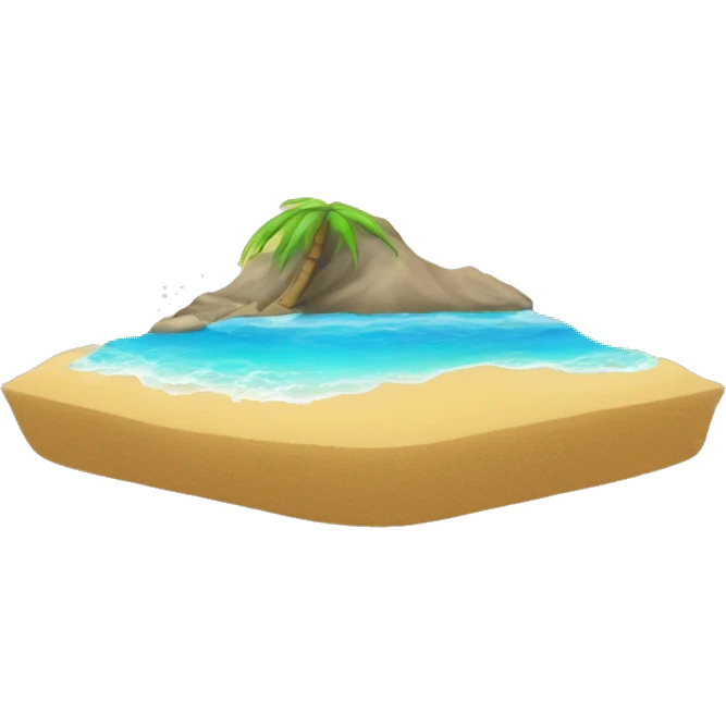 Sand and sea  emoji