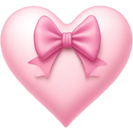 Light pink heart with bow emoji