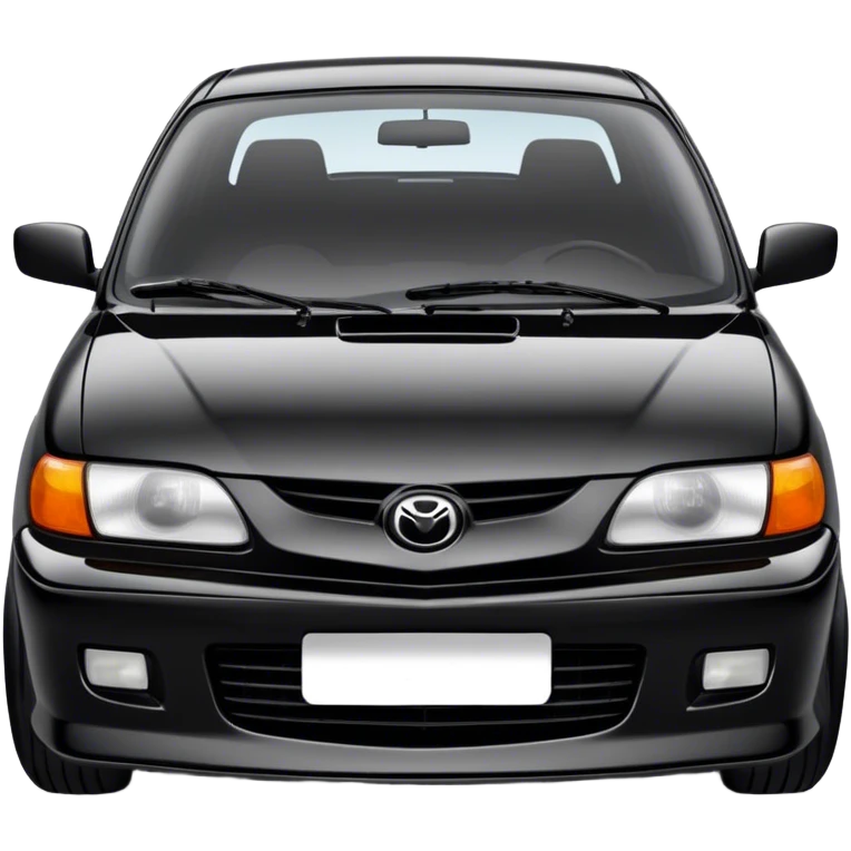 Black mazda 323F from 1995 emoji