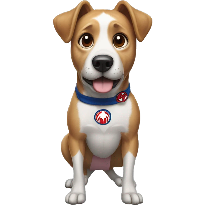 Dog in a Spider-Man suit emoji