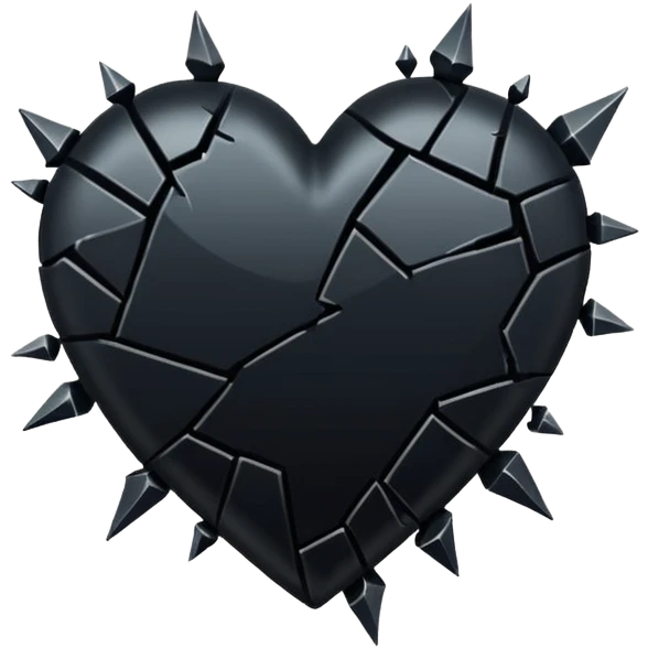 shattered black heart emoji