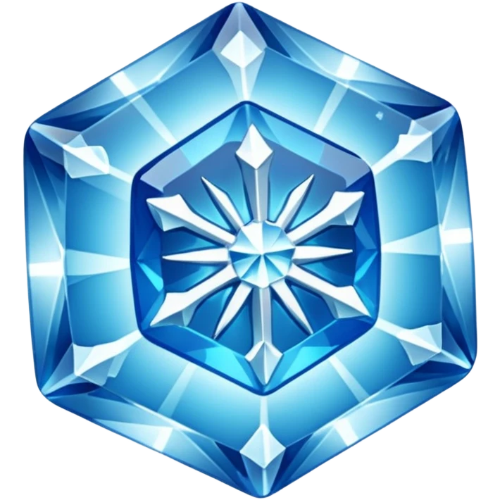 Blue Gem with an Ice Flake Inside emoji