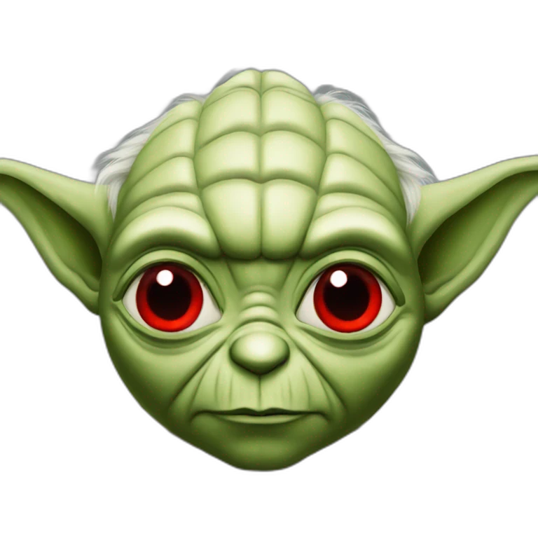 Yoda with red eyes  emoji