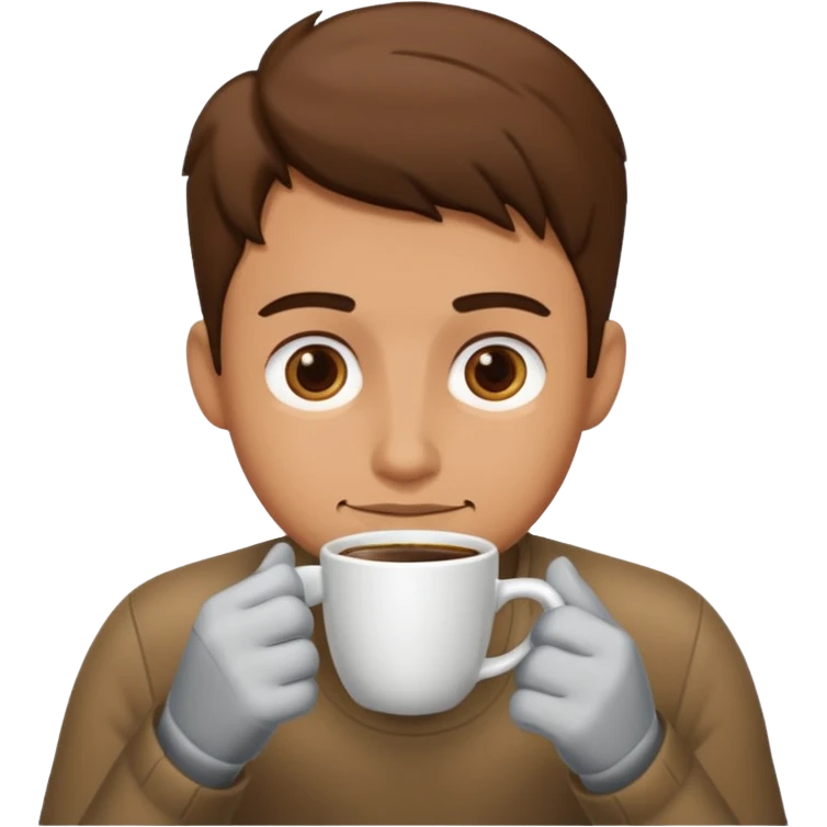 man drinking coffee emoji
