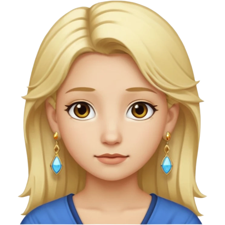 Hauru with blonde hair and earrings emoji
