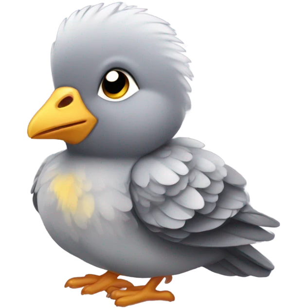 Baby pigeon yellow still closed eyes emoji