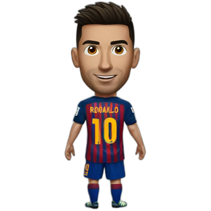 Ronaldo embrasse Messi emoji