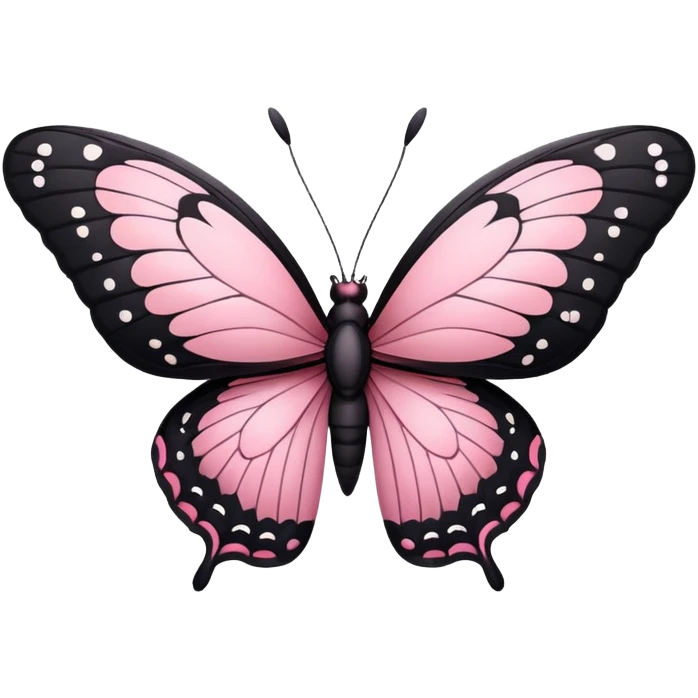 black and pink butterfly emoji