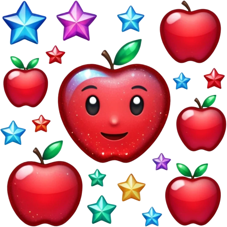 Glitter Raio vermelho emoji