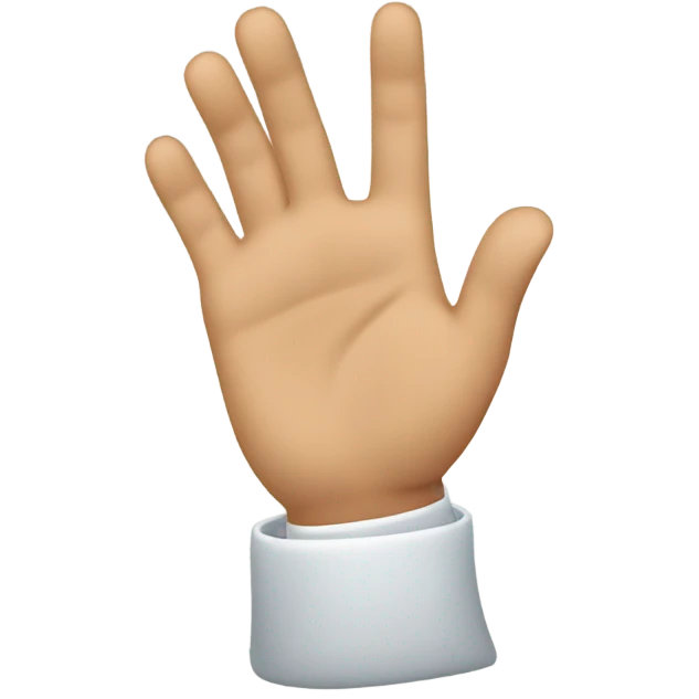 hand flat side viw emoji