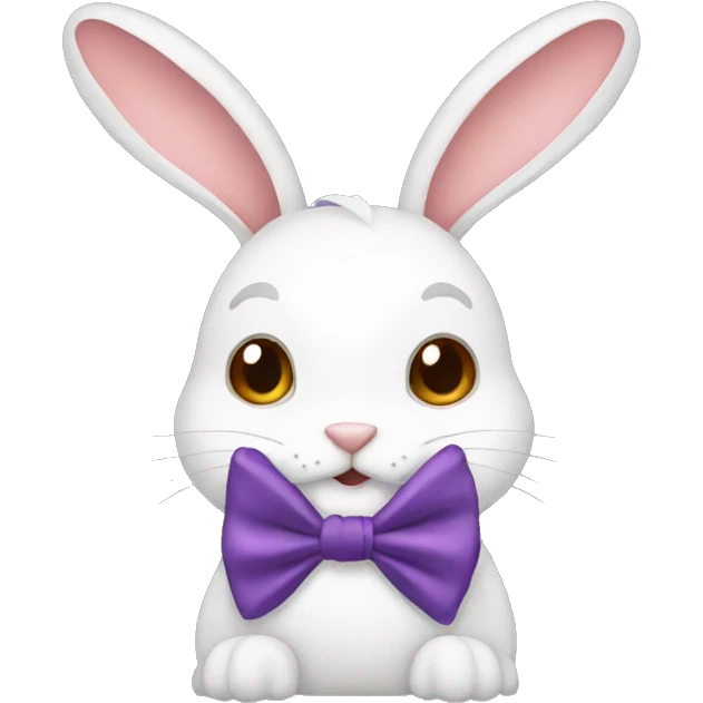 Rabbit with a bow emoji