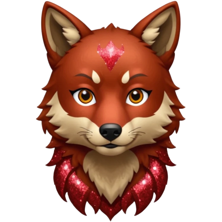 glitter red wolf boy apex predator emoji