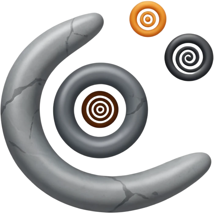 beautiful pebbles line going down a spiral emoji