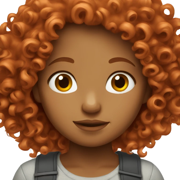 Curly haired redhead girl emoji