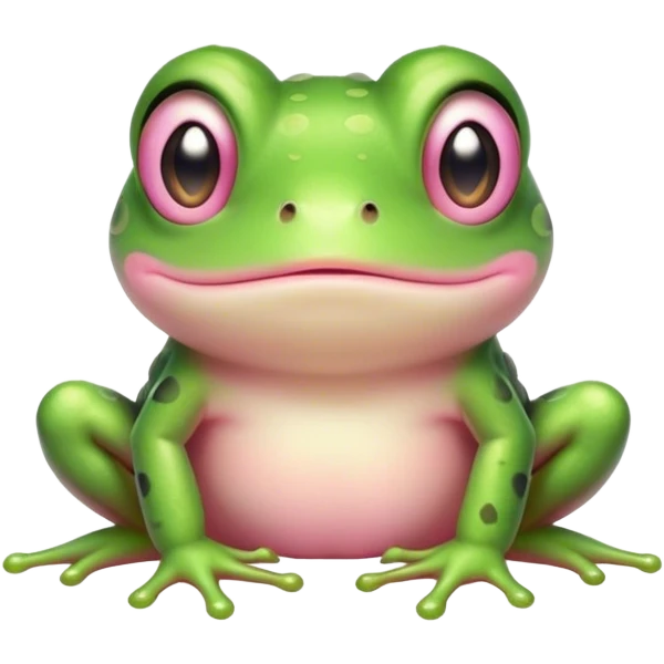 cute frog cheeks pink emoji