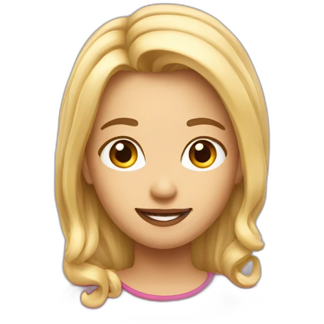 Sweet Smart rounded face blonde wiith half hair emoji