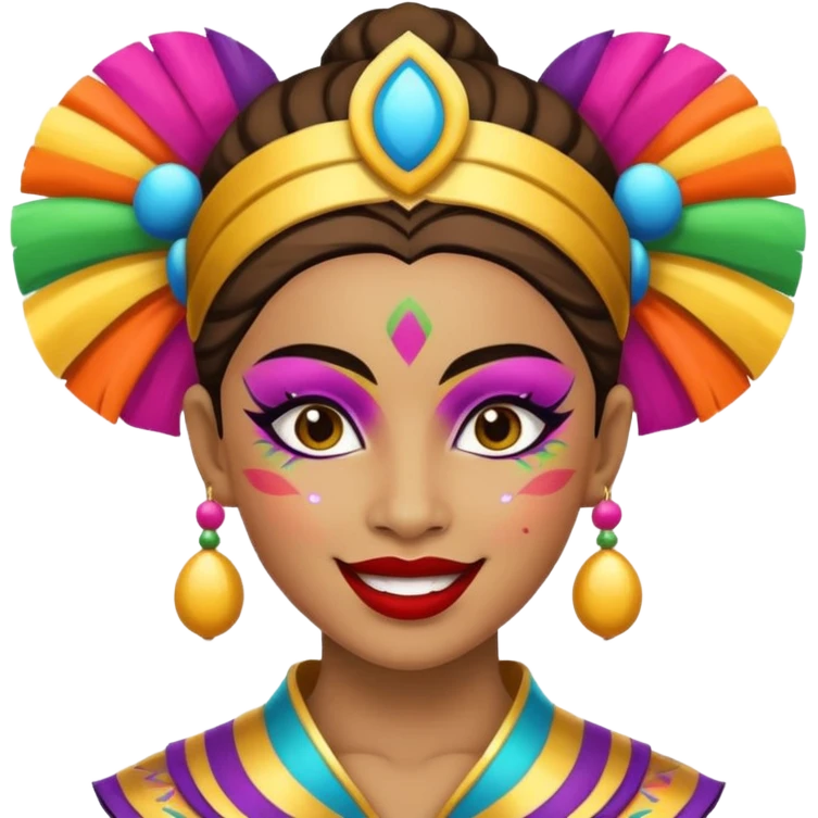 Uma pessoa zen  de carnaval fantasiado emoji