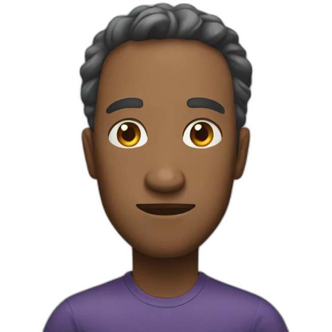 Man facing challenge emoji