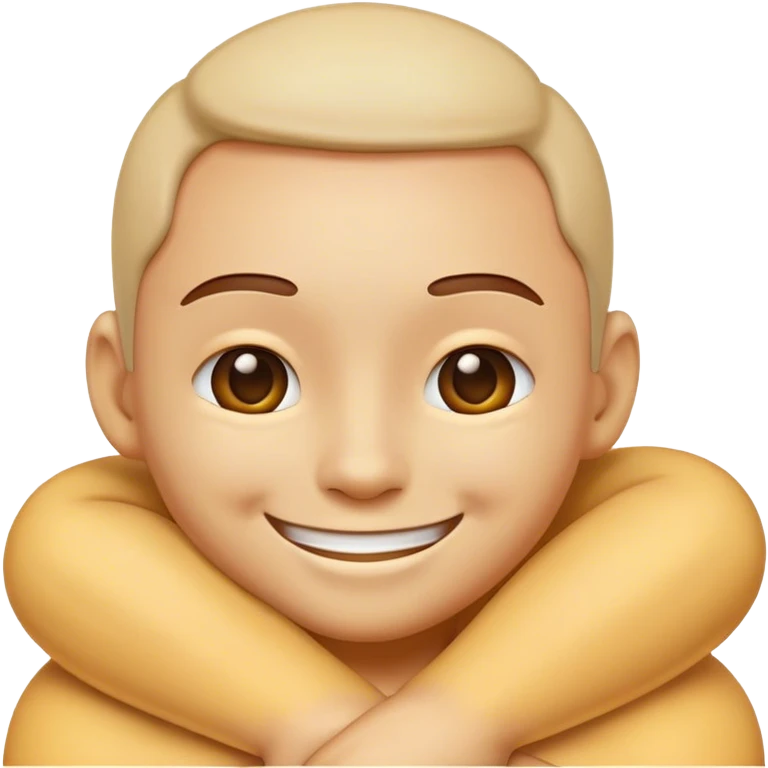 smiling emoji hudding itself emoji