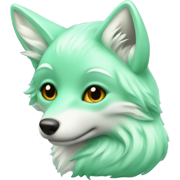  mint green fox  emoji