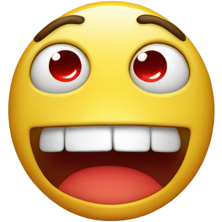 normal yellow emoji face with red cloudy eyes and water on the mouth  emoji