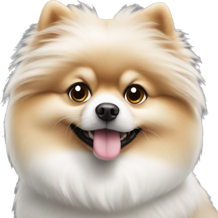 Perro Pomerania blanco  emoji