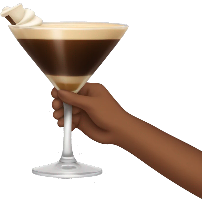 hand holding espresso martini emoji