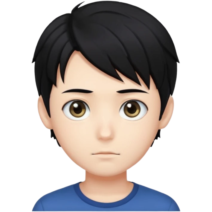Anime style boy head emoji