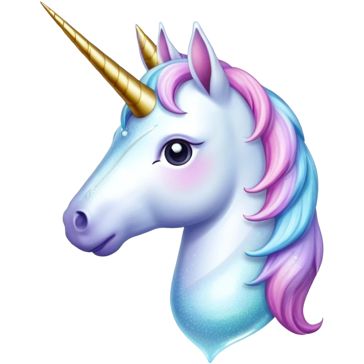 Unicorn with glass emoji
