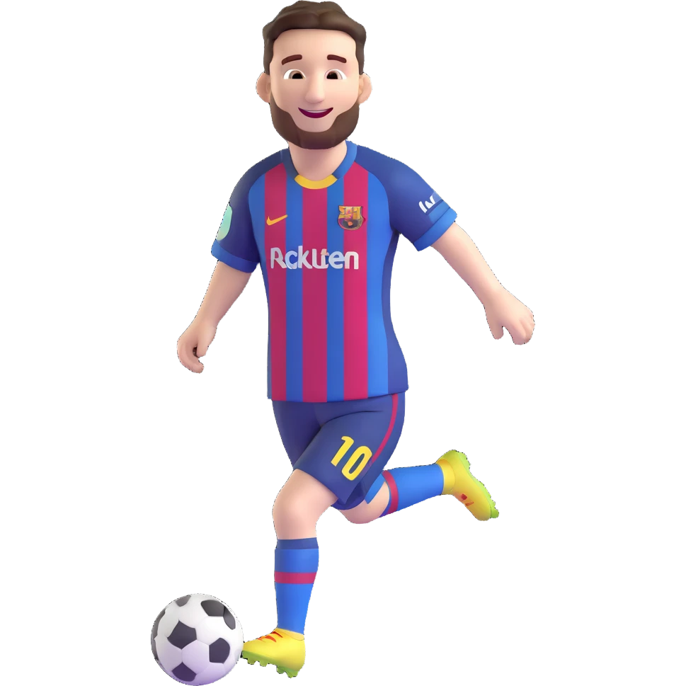 smiling Lionel Messi emoji