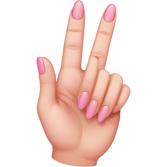 Pink middle finger emoji