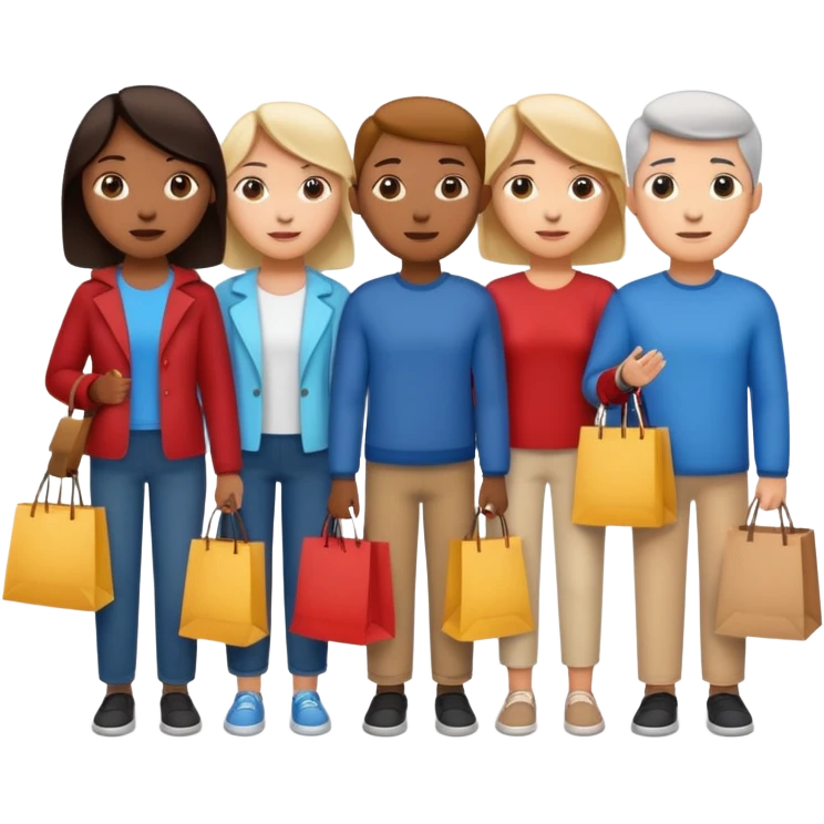 Line of people waiting to enter a store emoji