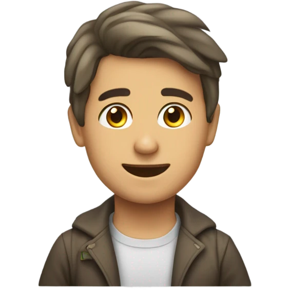 Beyaz tenli ela ve cekik gozlu duz saclı kız emoji
