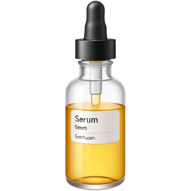 serum skincare avec ecriture emoji