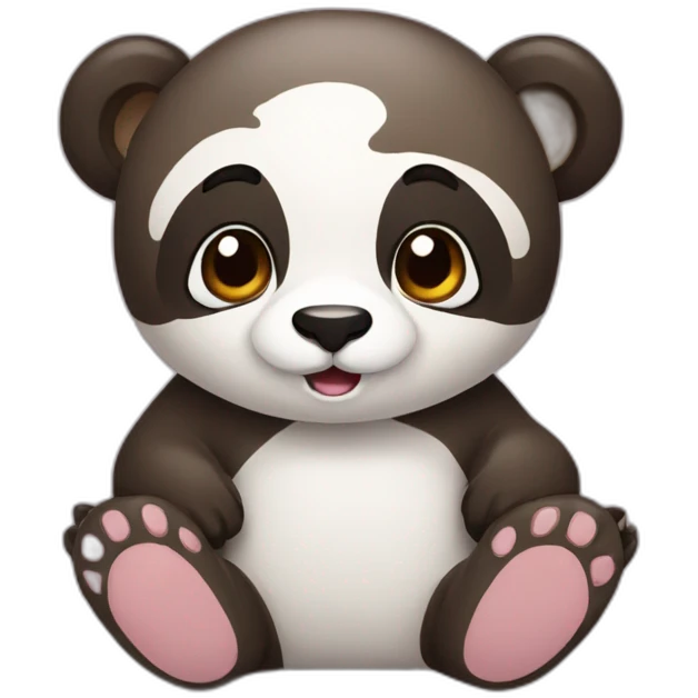 A panda bear mixed with an otter emoji