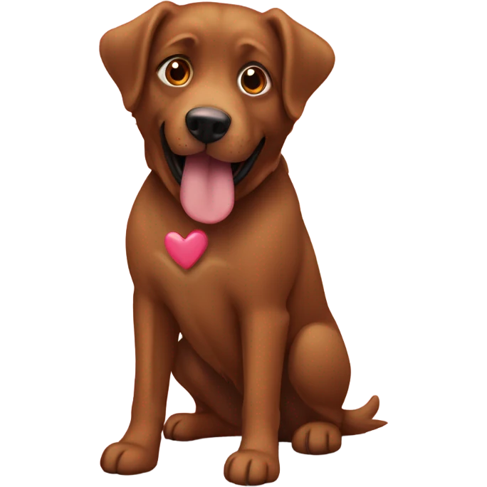 I love you brown dog emoji