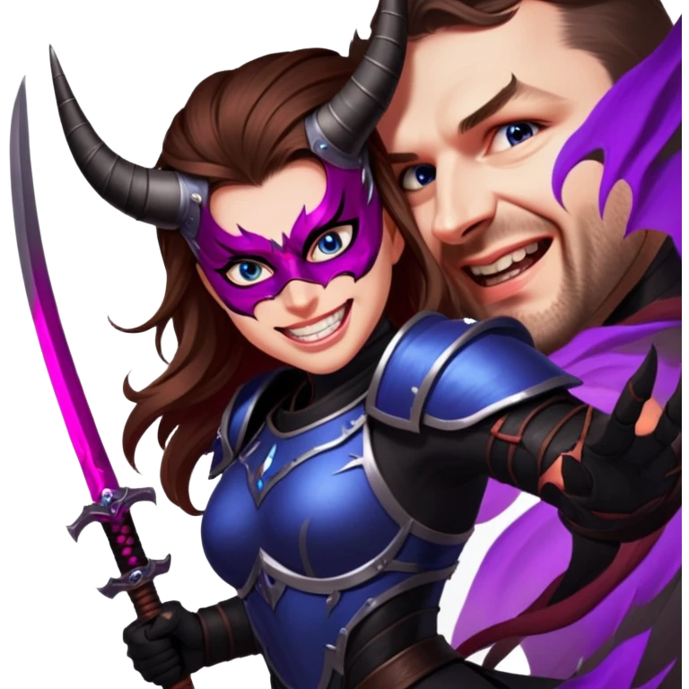 Demon-Horned Warrior emoji