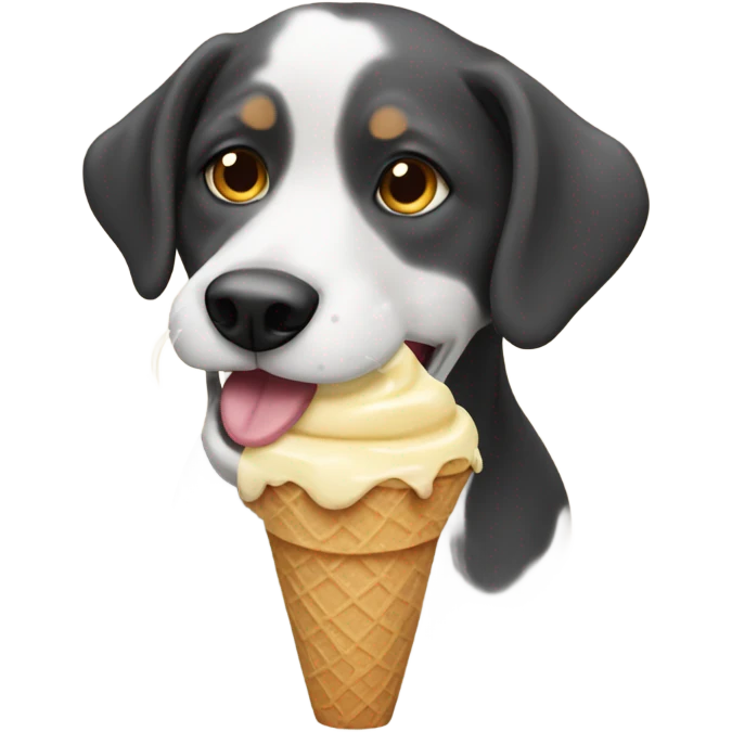 dog eating ice cream  emoji