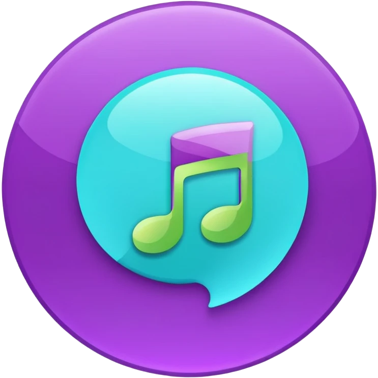 Purple and Cian Symbol Spotify app emoji