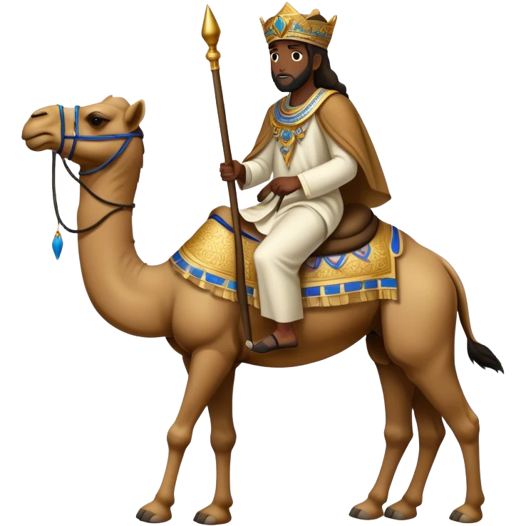 ancient black israelite servant on camel emoji
