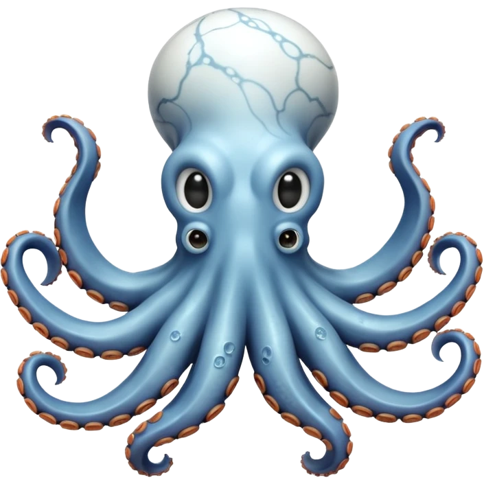 octopus scupted of white greek marble emoji
