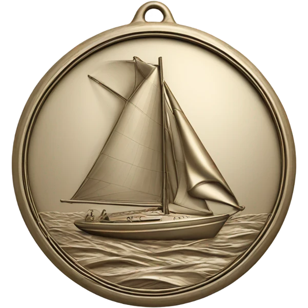 sailing medal with boat in background emoji