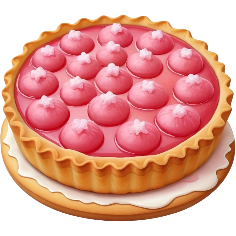 A guava pastry or tart with pink filling emoji