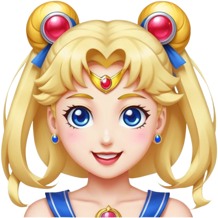 Sailor moon happy face emoji