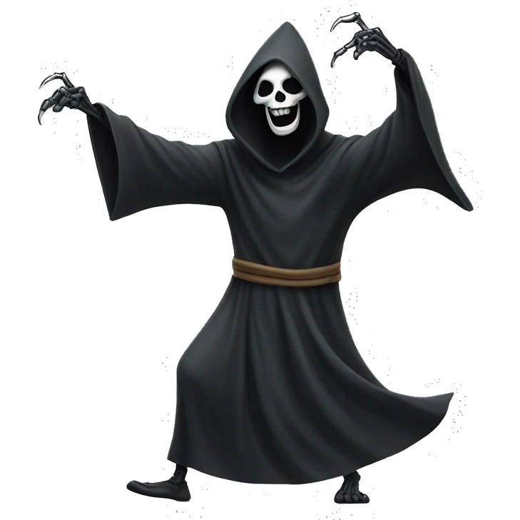 happy grim reaper dancing emoji