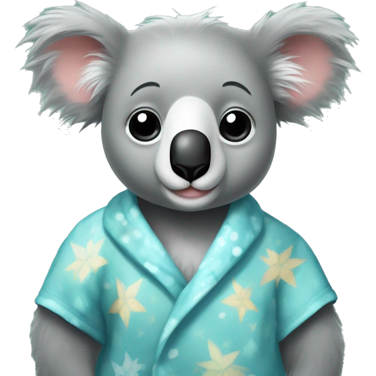 Koala wearing pajamas on Christmas Day, but he was sad, but he couldn’t play because he was sick, but he could also manifest money emoji