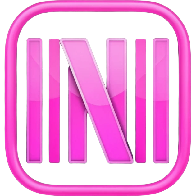 Netflix aesthetic N in pink emoji